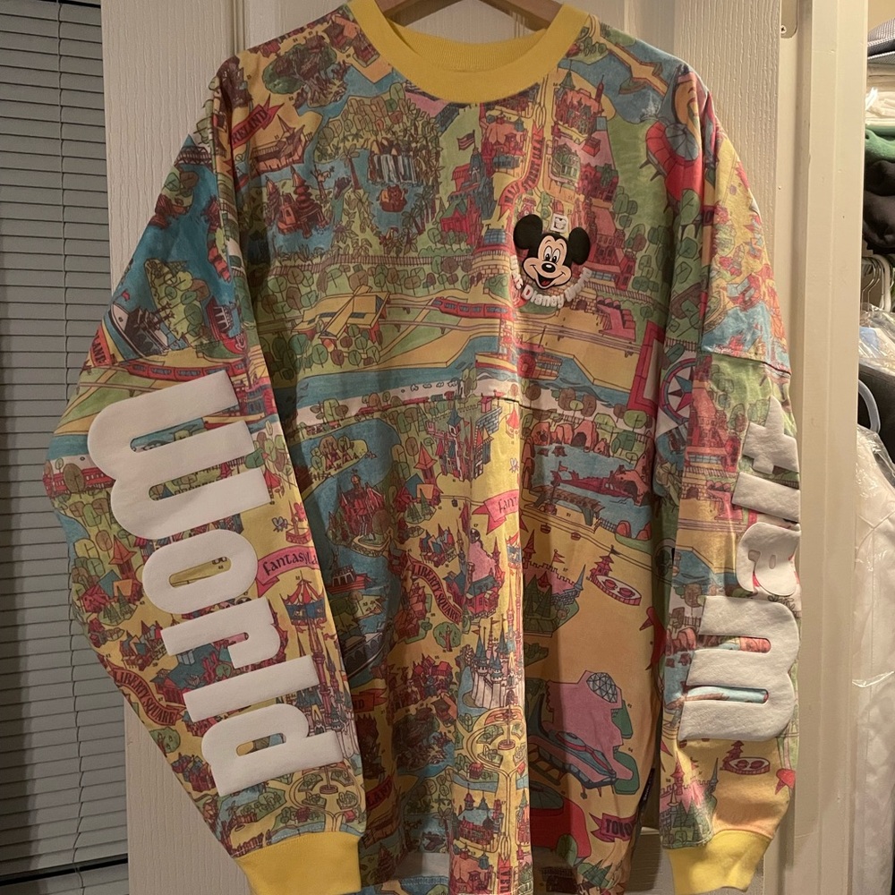 NWT Disney 50th Vault Collection Park Map Spirit Jersey. Large